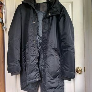 Spiewak Matte Satin Fishtail Black Coat/Parka